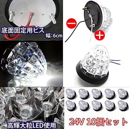 激安セール】Wellvie 新型 8面カット サイドマーカー LED 24V 汎用