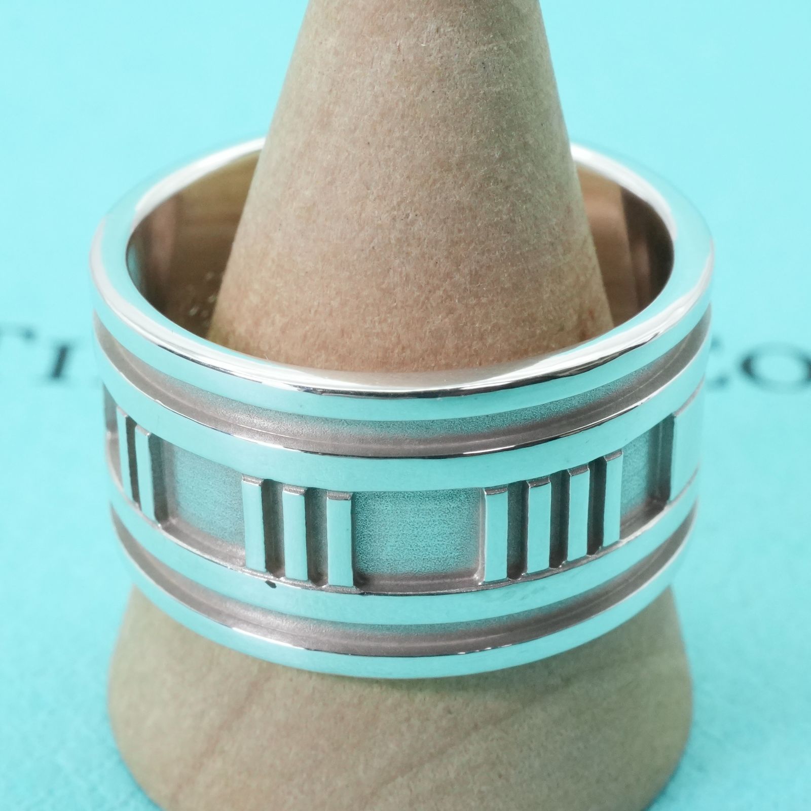 極美品20号 ティファニー アトラス ワイド シルバー リング/25