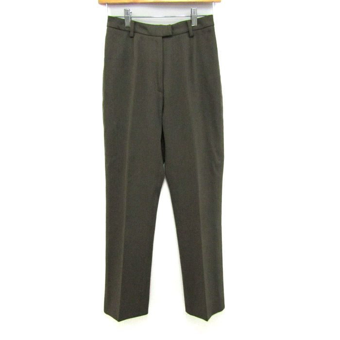 デプレ テーパードパンツ スラックス センタープレス ストレッチ ボトムス レディース Oサイズ ブラウン系 DES PRES