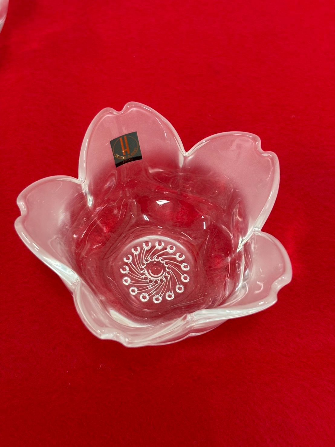 HOYA クリスタル ガラス小鉢 桜 5個セット 小さい器 未使用品