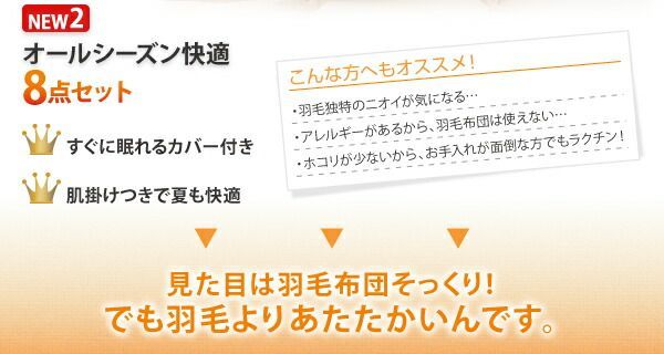 安い 敷布団8点セット ダブル シルバーアッシュ 9色から選べる!シンサレート入り布団 8点セット プレミアム敷布団タイプ： ボリュームタイプ【代引不可】
