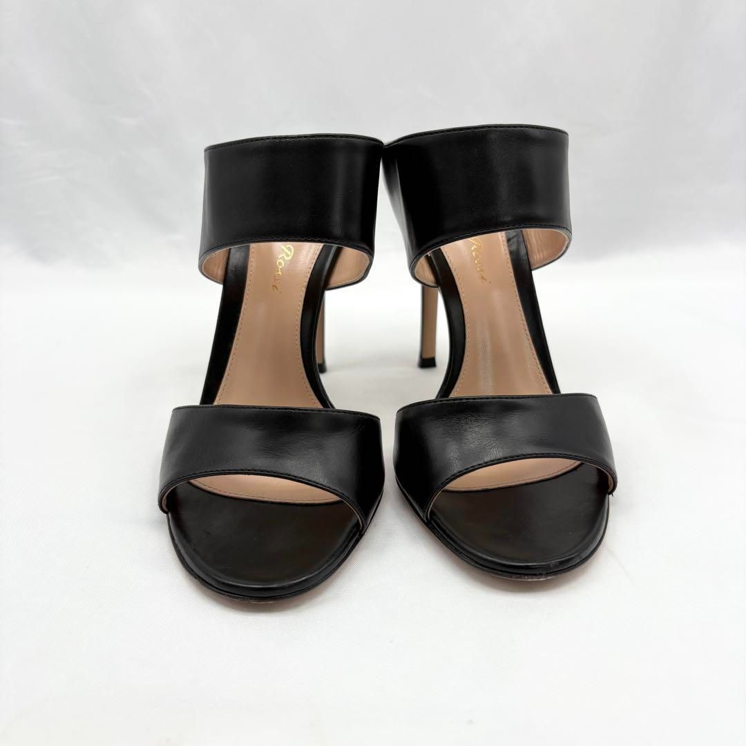 Gianvito Rossi ジャンヴィットロッシ アンクル ストラップ レザー サンダル ブラック