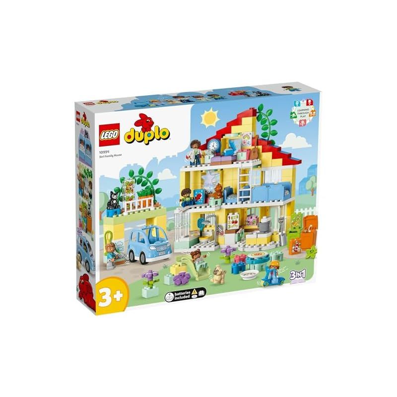 レゴ LEGO デュプロ デュプロのまち 3in1 みんなのおうち おもちゃ 玩具 プレゼント 誕生日 ブロック 知育 クリスマス 男の子 女の子 子供 1歳半 2歳 6歳 幼児 ごっこ遊び おままごと 0