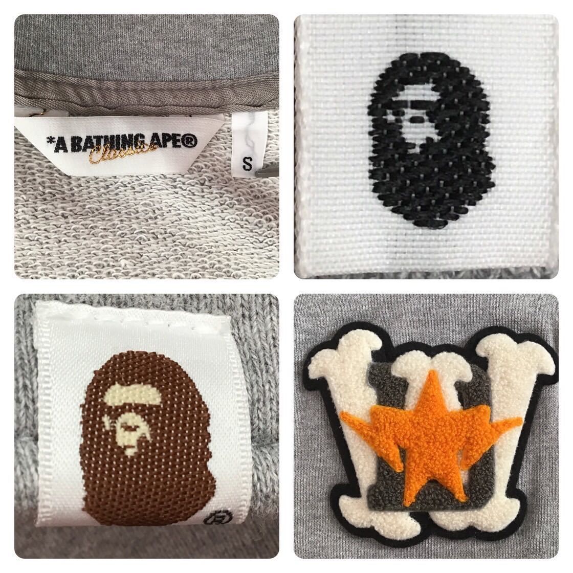 ワッペン スウェット スタジャン BAPE ベイプ a bathing ape BAPESTA ワッペン スウェット スタジャン Sサイズ a bathing ape