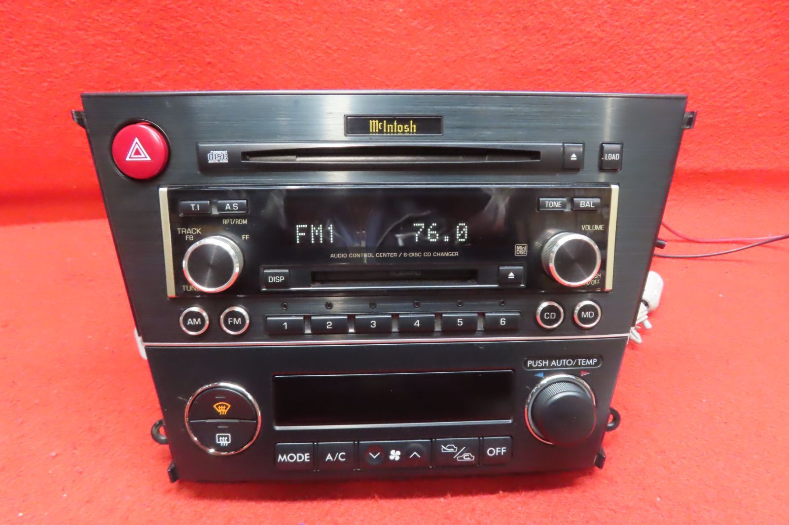 ＊CS1732＊動作保証付/スバル純正 レガシィ 前期 BL5 BP5 BP9 BPE マッキントッシュ PF-40621/EF-12081/FH-201BF2 CD MD デッキ オーディオ