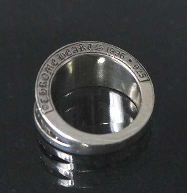 銀座店 クロムハーツ ナローVバンド リング BSフレア 約20号 90970 