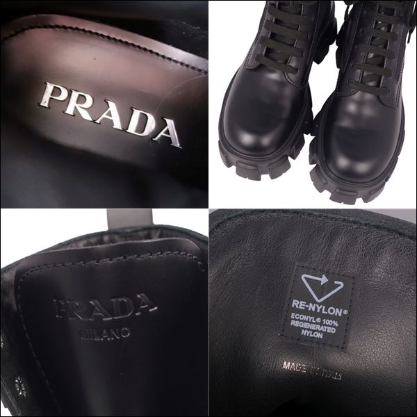 未使用 プラダ PRADA ブーツ モノリス Re-NYLON コンバットブーツ