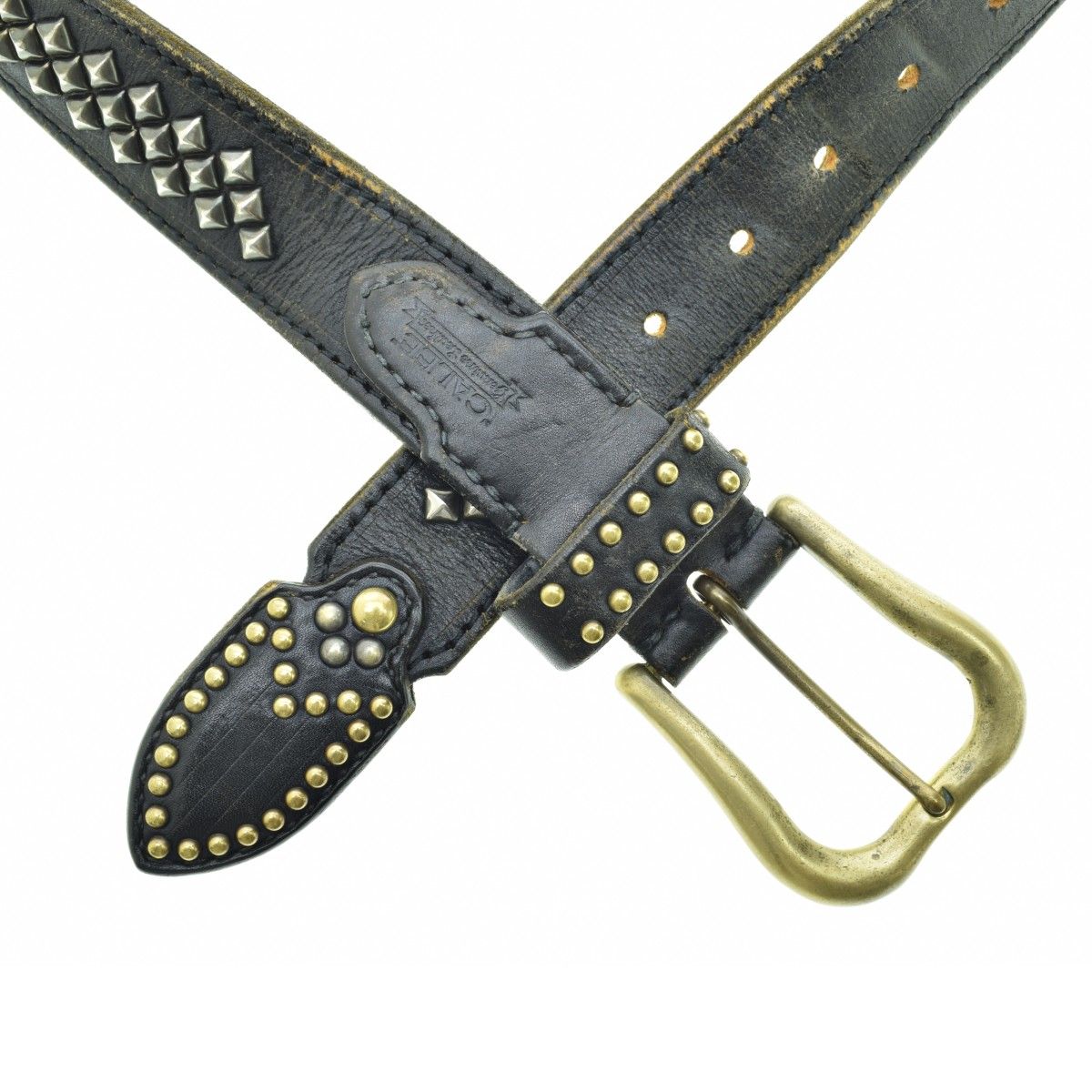【送料込み】CALEE スタッズレザーベルト CALEE × KEBOZ 「STUDS LEATHER BELT 」 スタッズレザー ベルト