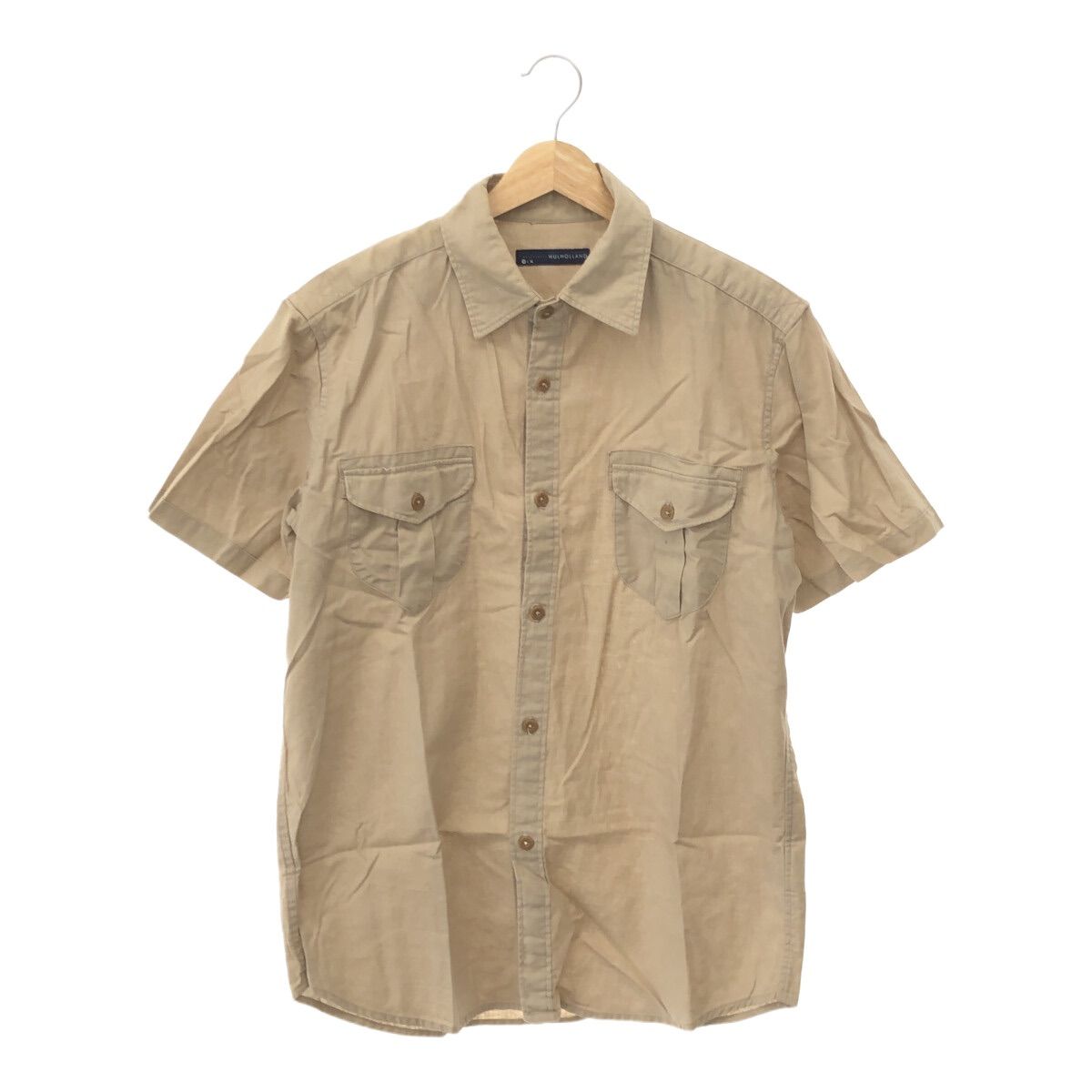 MULHOLLAND マルホランド トップス シャツ ブラウス 半袖 レディース ベージュ M 麻