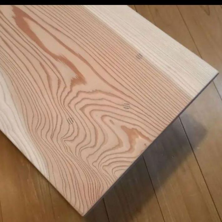 一点物 国産杉スツール ベンチ 無垢杉一枚板 丸太脚 ディスプレイ台