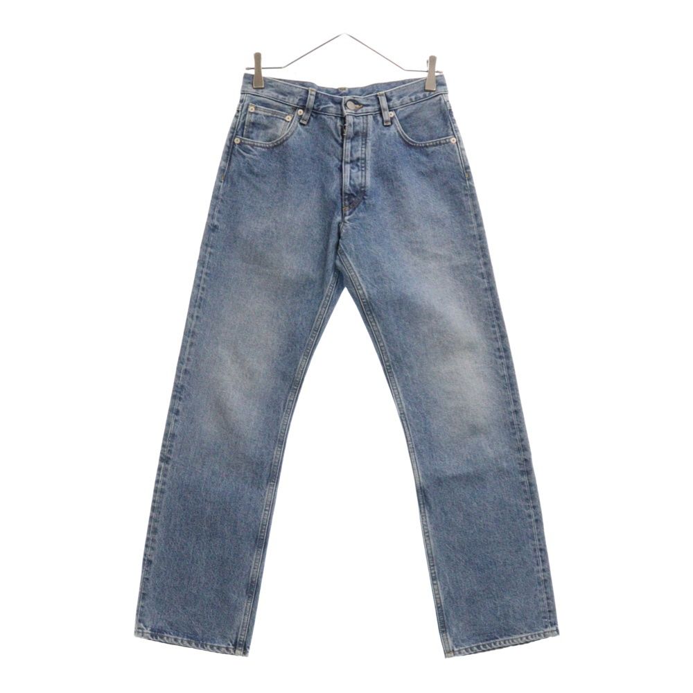 Maison Margiela 10 メゾン マルジェラ 22SS Vintage Washed Straight Denim ヴィンテージウォッシュ ボタンダウン ストレート デニムパンツ インディゴブルー S50LA0192 S30561