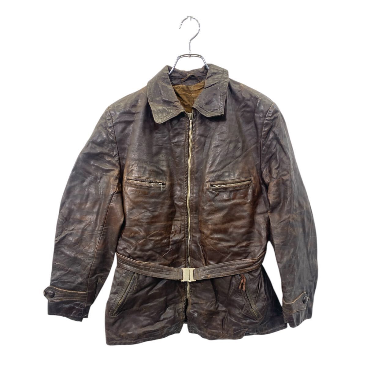 レザージャケット Lサイズ ブラウン ビンテージ ヴィンテージ 60s～ 古着卸 アメリカ仕入 t2503-3010