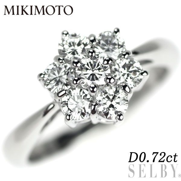 ミキモト Pt950 ダイヤモンド リング 0.72ct フラワー - メルカリ