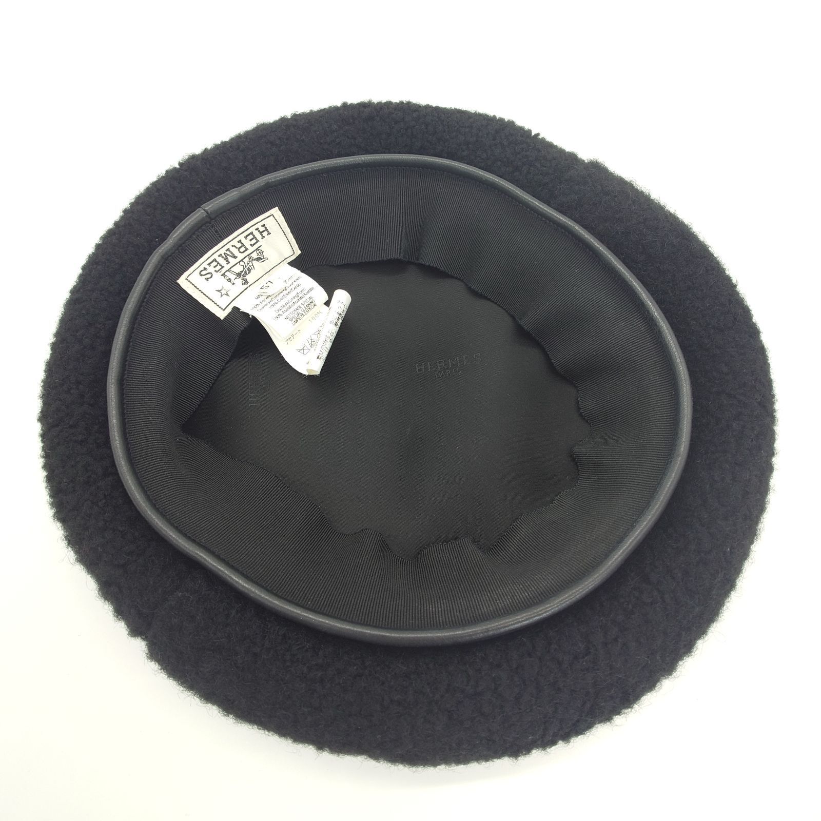正規品 HERMES ベレー帽  57 帽子 エルメス セリエ ベレー帽 57 ウール アイボリー A3273883｜中古
