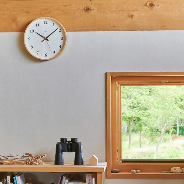 レムノス 掛け時計 Plywood clock 電波時計 LC21-06W