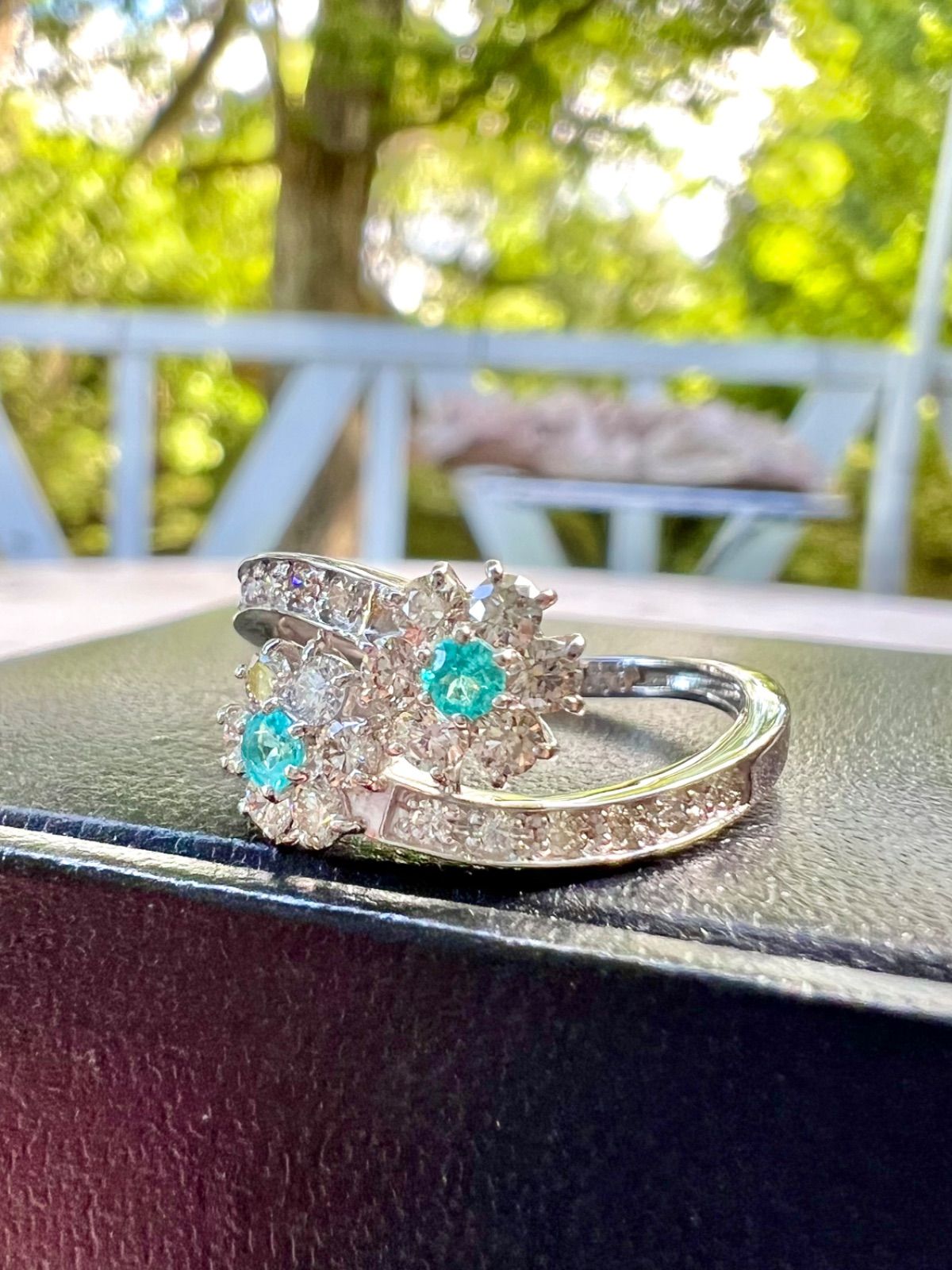 天然パライバトルマリン　ダイヤモンドPT950リング 楽天市場】【マラソン同時開催☆10%OFFクーポン】指輪 レディース