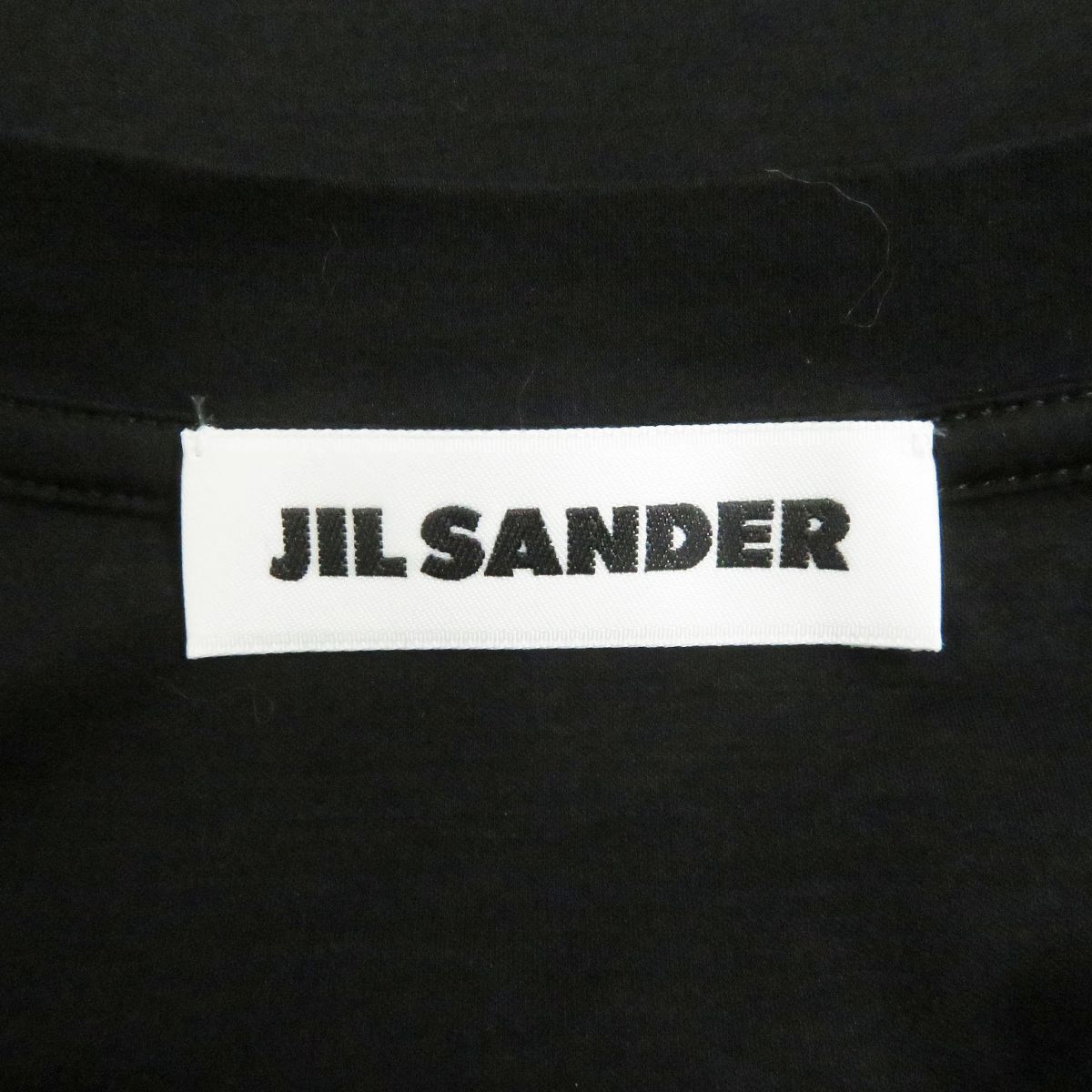 極美品□JIL SANDER/ジルサンダー JSPS705002 無地 コットン100％ クルーネック 薄手 ショートスリーブ 半袖Tシャツ 黒 M 伊製 正規品