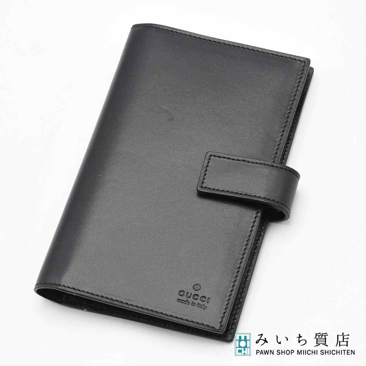 グッチ 手帳 gucci Gucci 473927 Striped Card Case Leather Black | eBay