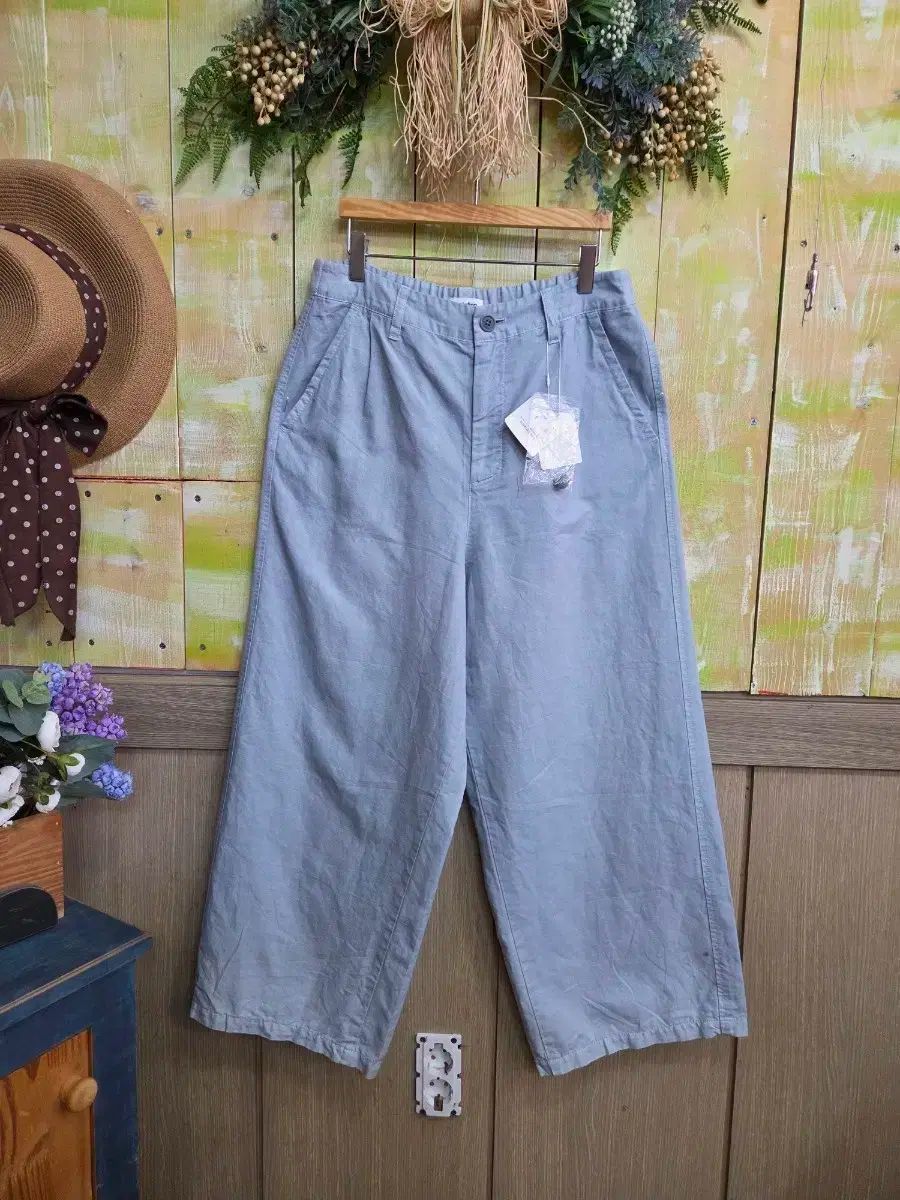 ebure タック入り ワイド パンツ ebure 23SS ベルト付き タックワイド