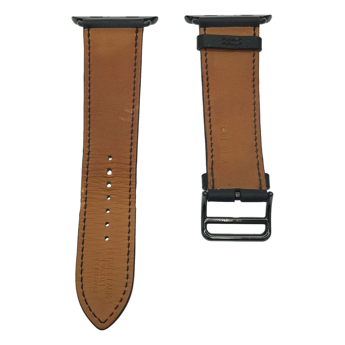 HERMES エルメス ノワールシンプルトゥール Apple Watch レザーベルト ブラック