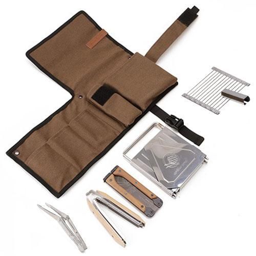 conifer cone ソロキャンプ用品6点セット コニファーコーン ギアドックセット トング ストーブ 両刃のこ BBQネット バッグ 田中文金属 キャンプ アウトドア