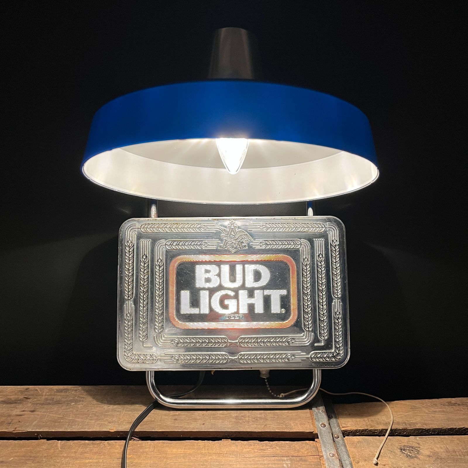ライトサイン】Bud Light (バドライト) ビンテージ ライト 傘付き 