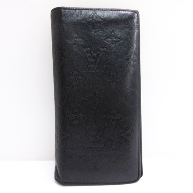 ルイヴィトン LOUIS VUITTON モノグラム シャドウ ポルトフォイユ ブラザ 二つ折り 長財布 フラップ レザー M62900 ブラック AA