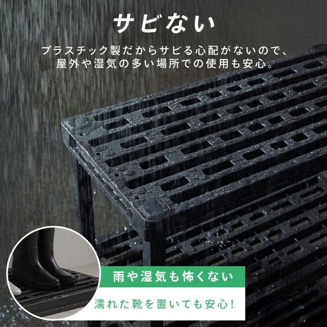 アイリスオーヤマ 3段プラスチックラック 組み立て簡単 1分 工具不要 サビない 軽量 棚 耐荷重90kg 幅91.4x奥行45x高さ96.3cm PLR-9143 ブラック MARWIL-DEMENAGEMENTS_CH