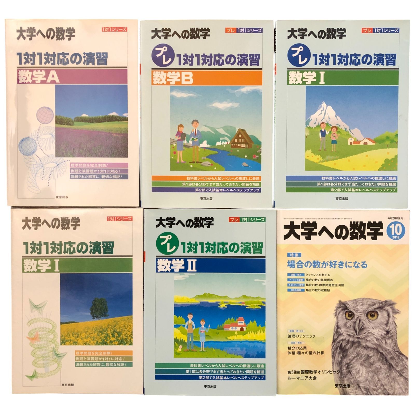 大学への数学 1対1対応の演習 数学I 数学II 数学A 数学B ほか 6冊