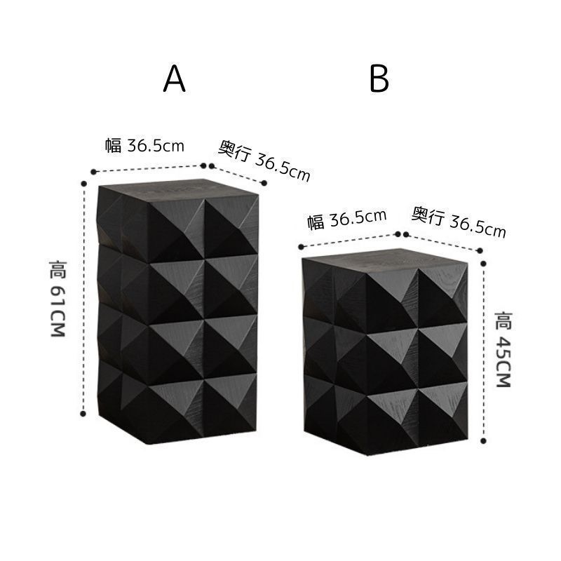 黒 ベッドサイドテーブル