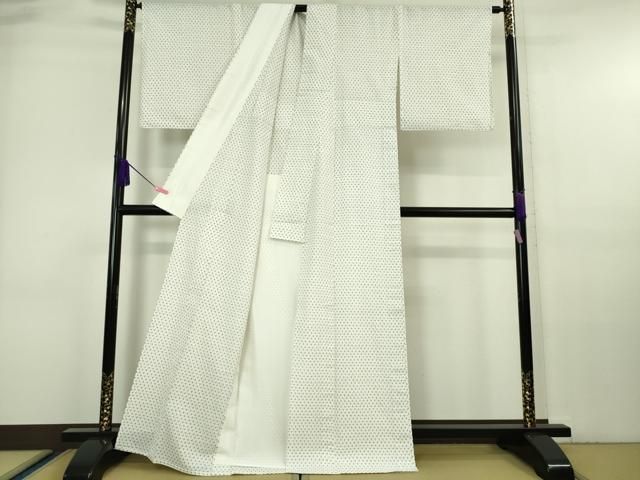 平和屋本店■希少　山藍　山村省二　久留米絣　単衣　綿　白絣　たとう紙付き　逸品　DZAA6558kh5 平和屋本店□希少 山藍 山村省二 久留米絣 単衣 綿 白絣 たとう紙付き