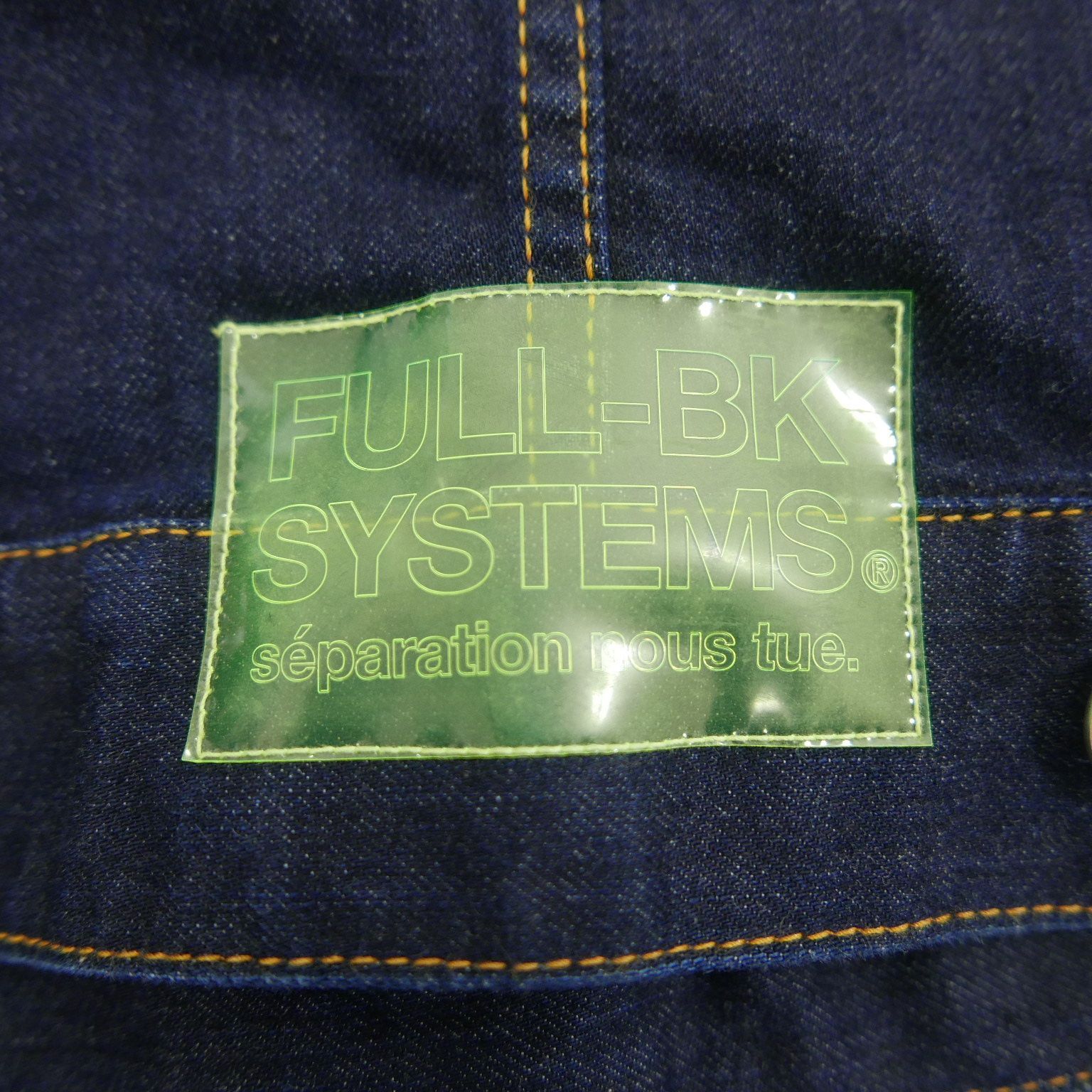 18SS FULL-BK フルビーケー ZIP PRINT LINE DENIM JACKET INDIGO 