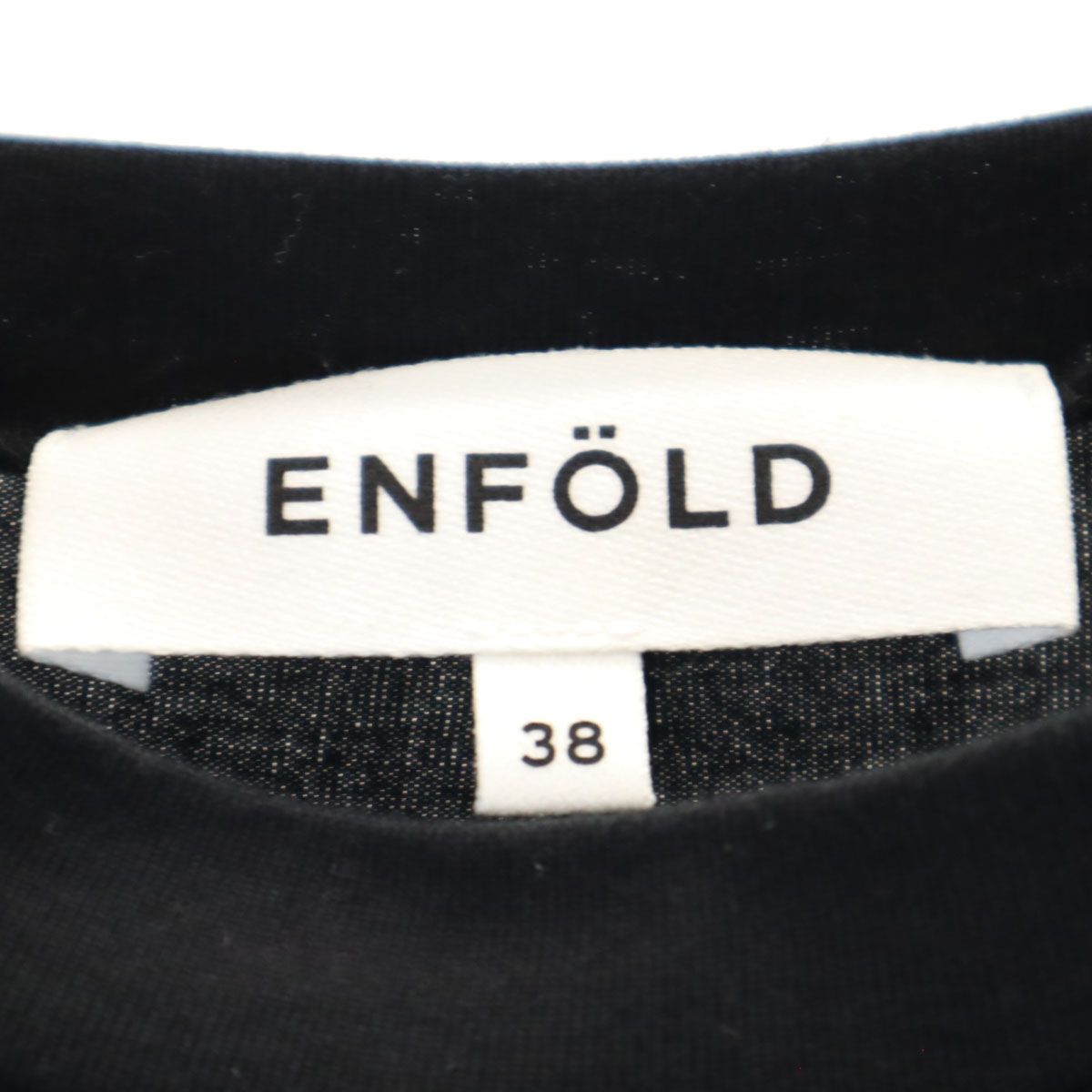 ENFOLD エンフォルド 日本製 半袖 変形 カットソー 38 ブラック