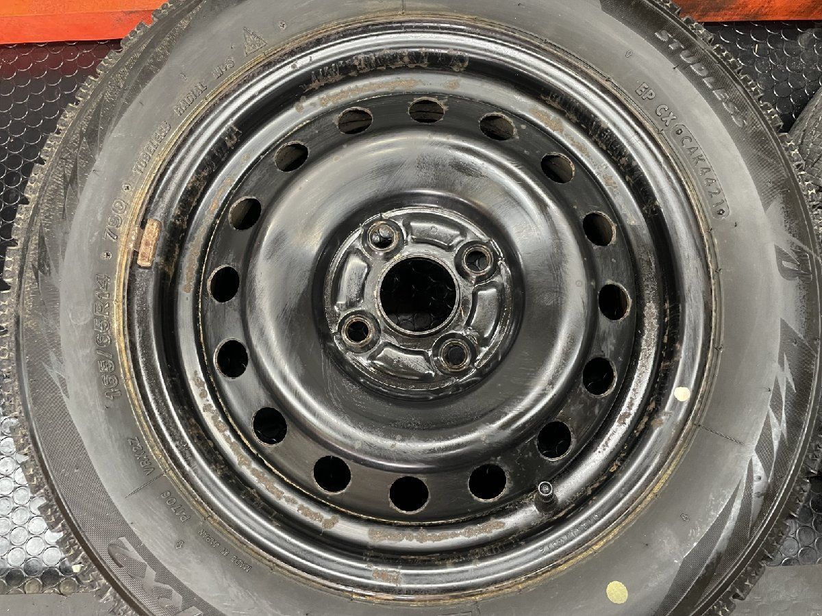 BS BRIDGESTONE BLIZZAK VRX2 165 65R14 スタッドレス スチールホイール 14インチ 5J4HPCD100 21年製 タンク ルーミー等 STO017