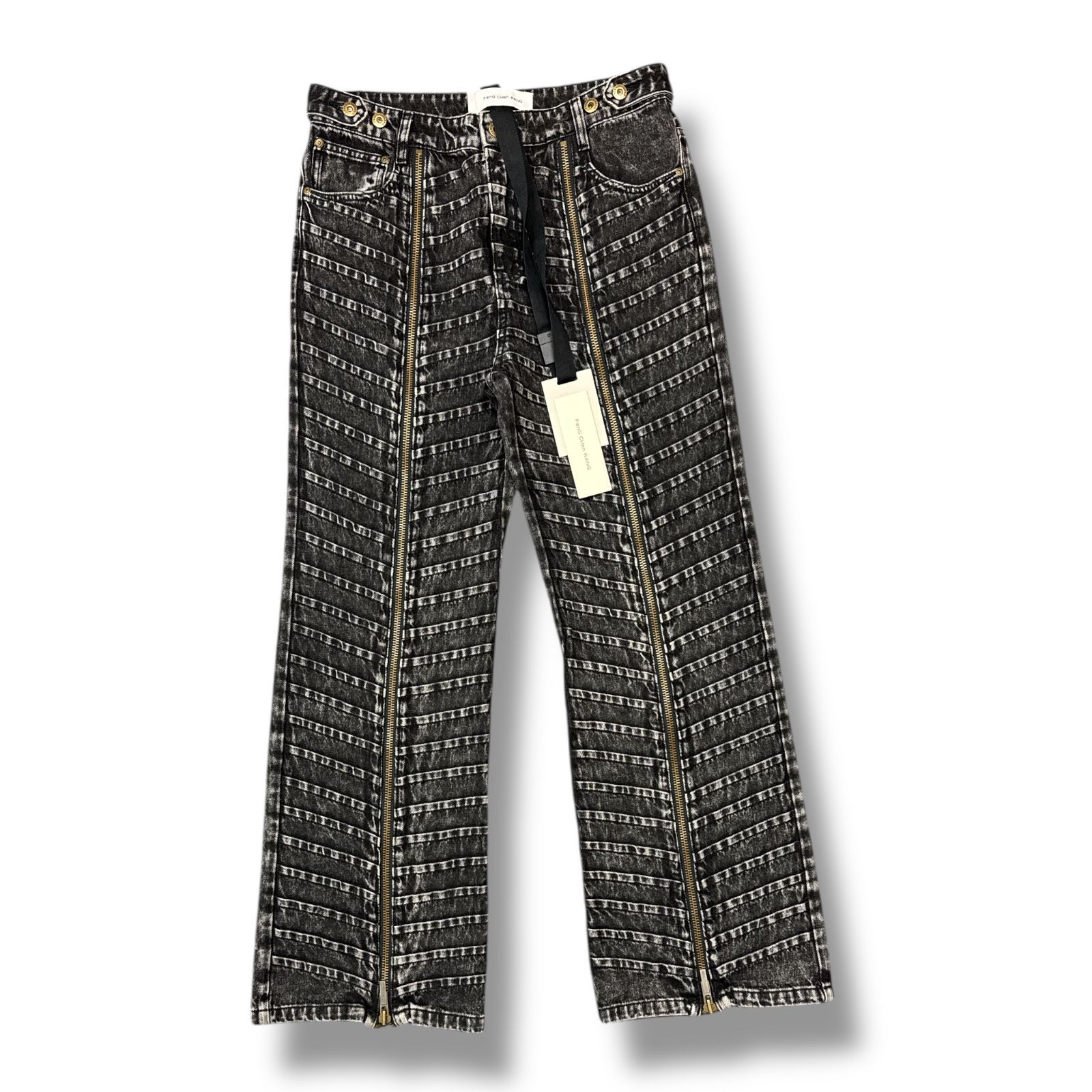 未使用品 FENG CHEN WANG PLEATED DENIM TROUSER プリーツデニム