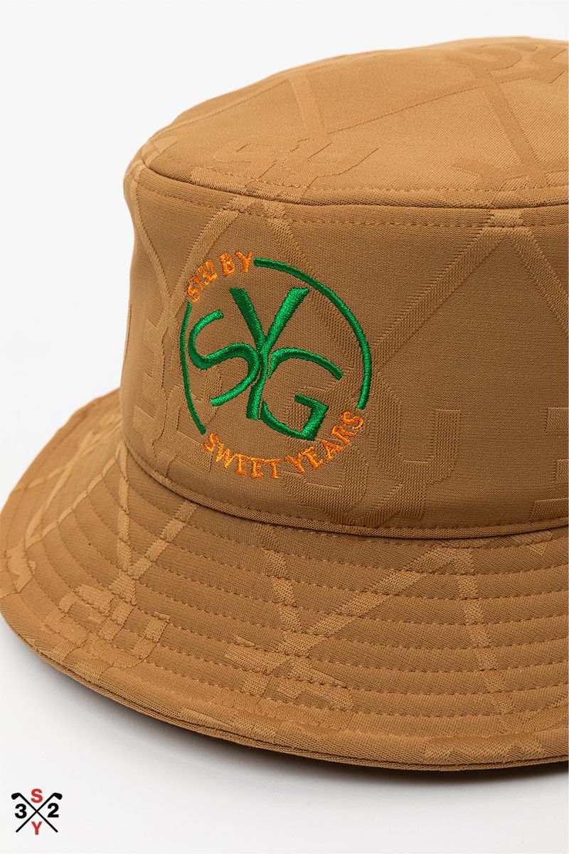 SY32 ゴルフ バケットハット ハット ゴルフ グラフィック総柄 フリーサイズ メンズ レディース SY32 ゴルフ 帽子 総柄ハット モノグラム バケットハット バケハ ホワイト SYG-24A106 xaz-syg-24a106 LLC-HASEGAWATOSO_COM