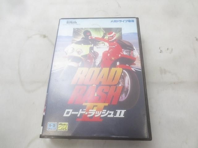 ゲーム セガ メガドライブ ソフト ロードラッシュII 取扱説明書付き