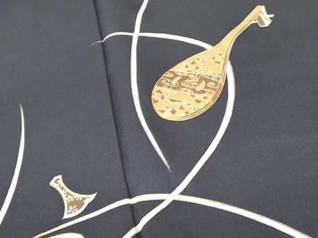 平和屋着物○訪問着 駒刺繍 道長花文 金彩 正絹 逸品 DAAX1401op 平和