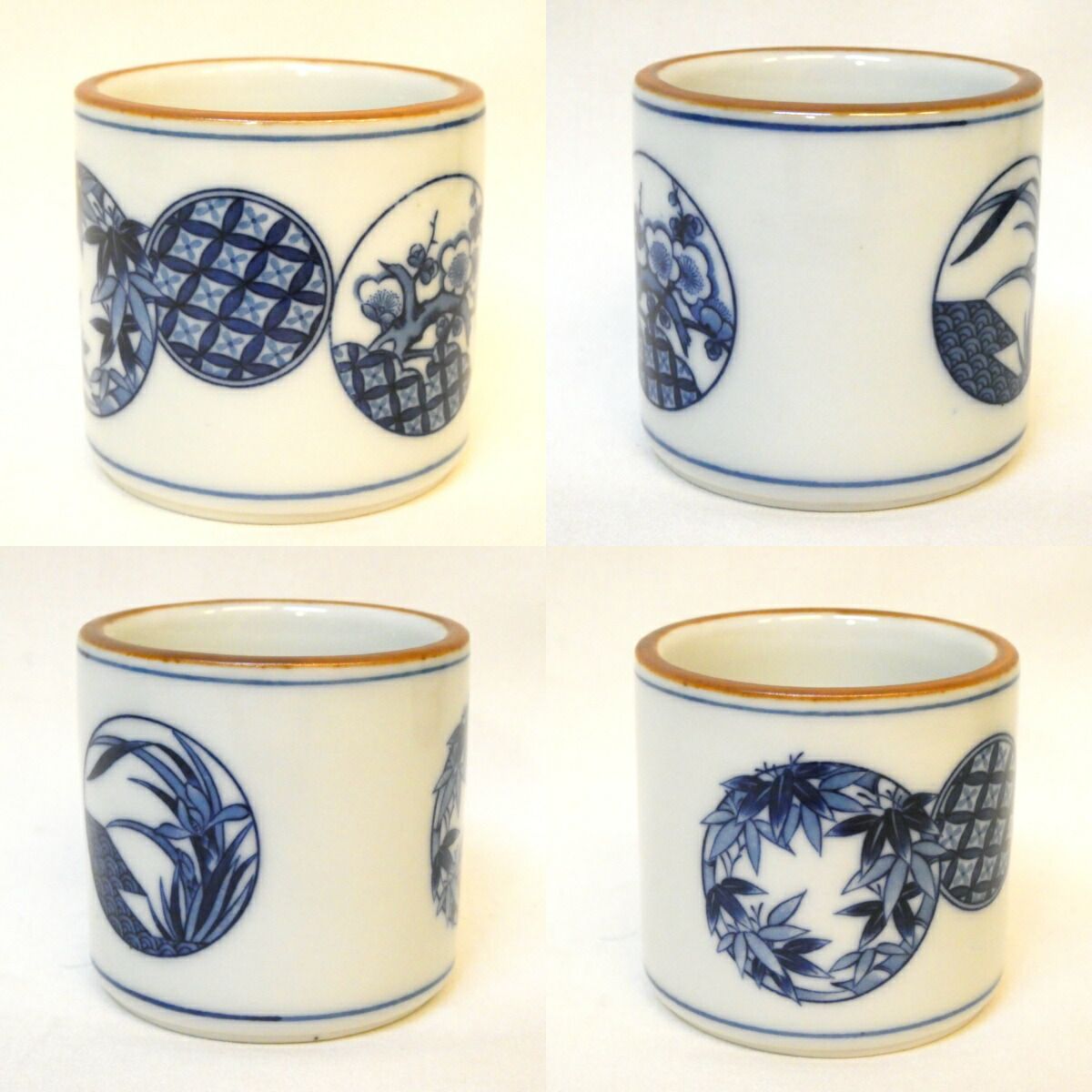 お稽古用に】千古窯 染付花丸紋 皆具 台子皆具 茶道具【中古 美品