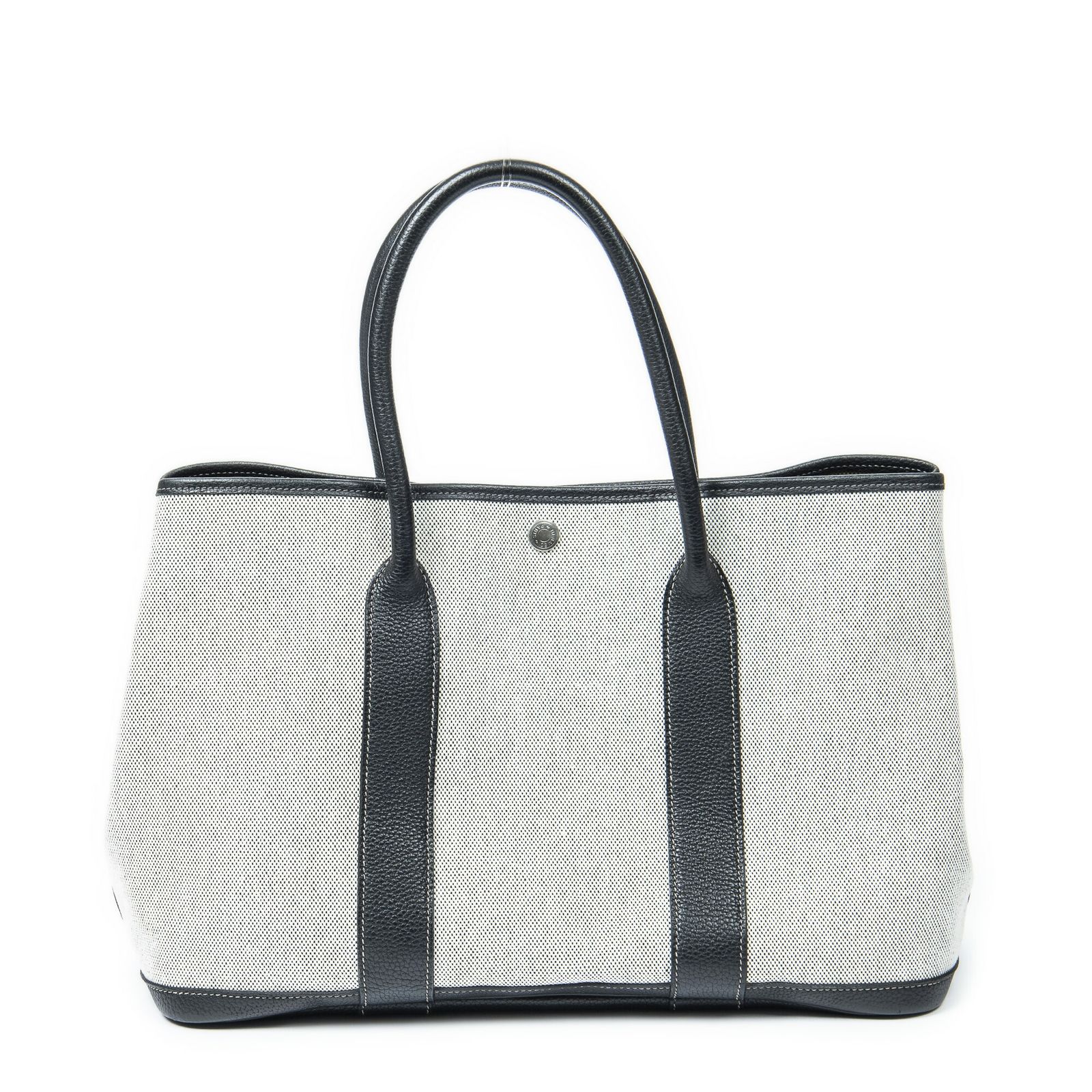 HERMES エルメスガーデンパーティーグレー|ブラックトワルアッシュA