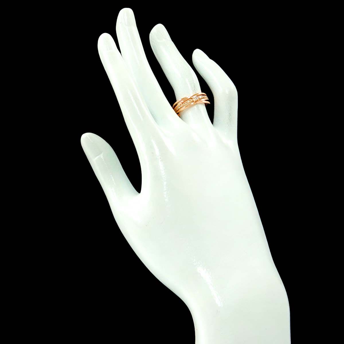 リング 12号 ダイヤ 0.13ct K18 PG ピンクゴールド 750 指輪 Diamond  