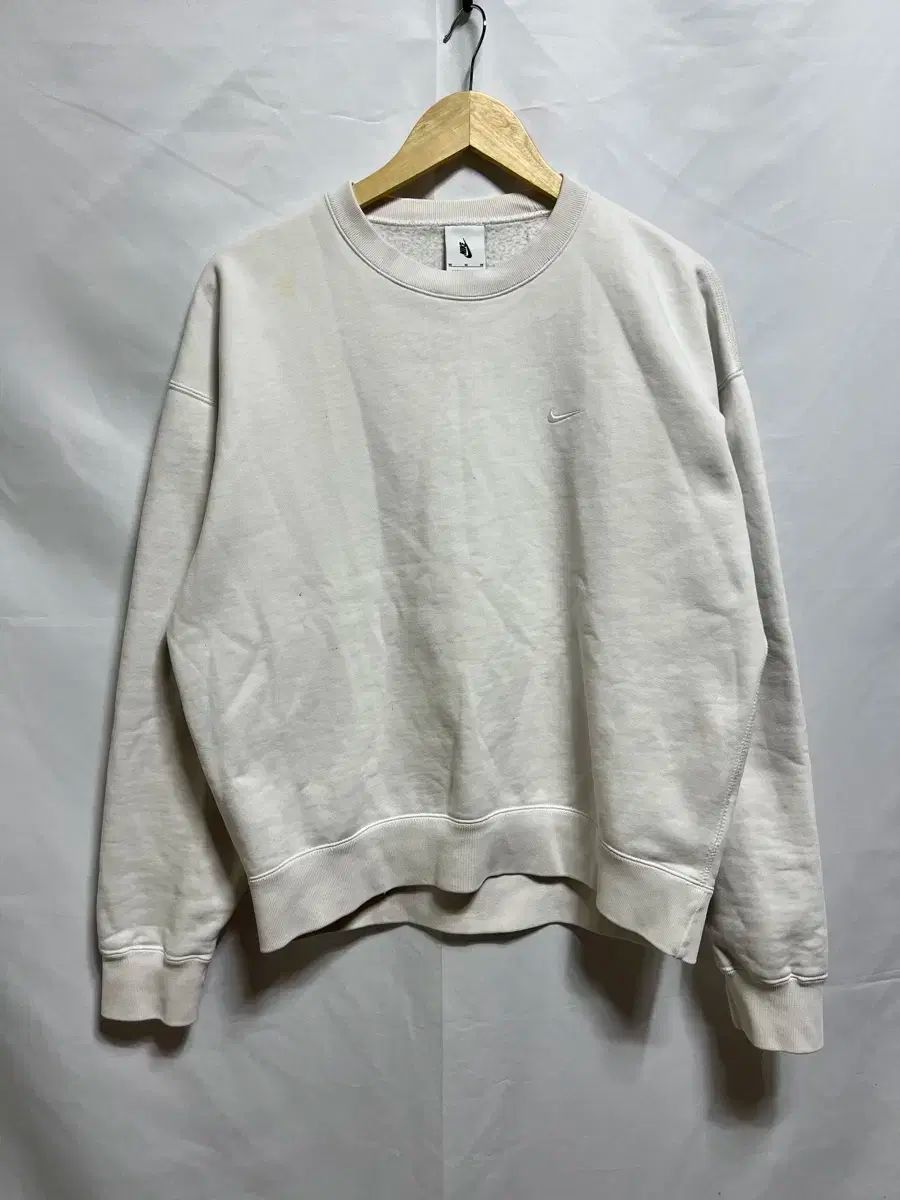 純正品/ M Nike(ナイキ） スウッシュ ソロスウッシュ ラップ NRG 白 パーカー
