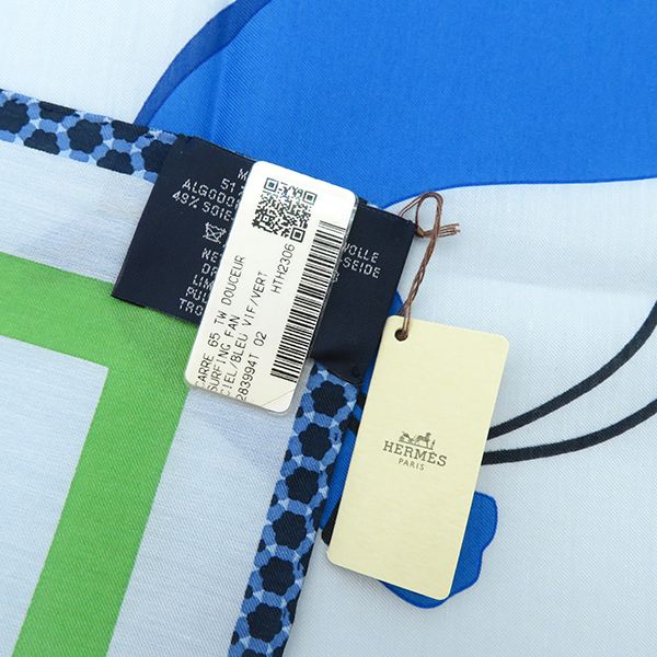 エルメス】カレ65 サーフィンファンsurfing fan 人気のブルー