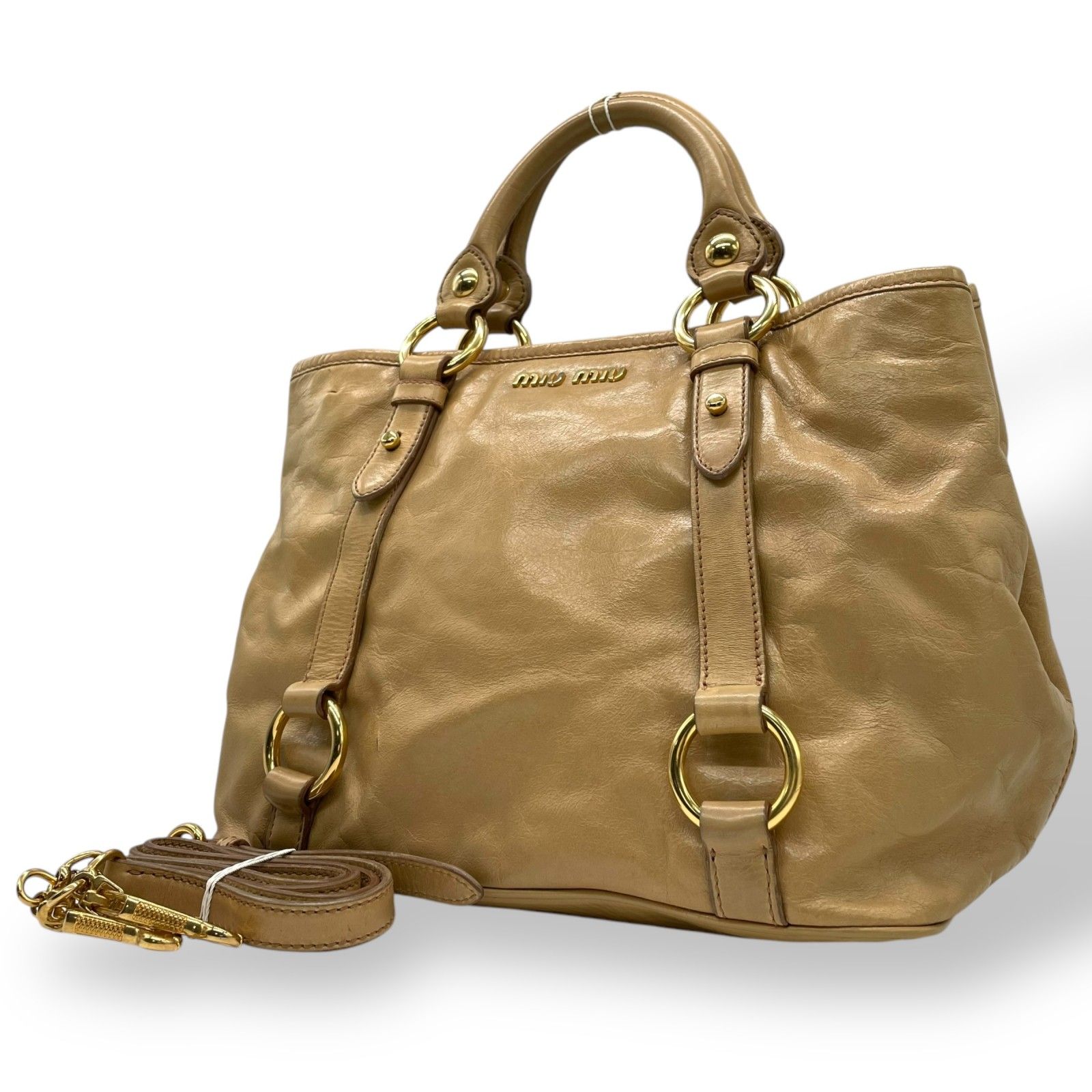 美品】miu miu ミュウミュウ ハンドバッグ トートバッグ 2WAY 