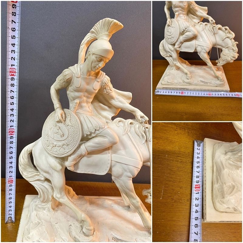 置物　オブジェ　アンティーク　ヴィンテージ　レトロ　馬　騎士　戦士　イタリア製 置物 オブジェ アンティーク ヴィンテージ レトロ 馬 騎士 戦士