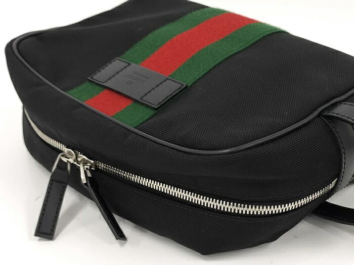 GUCCI セカンドバッグ シェリーライン キャンバス ブラック 630916