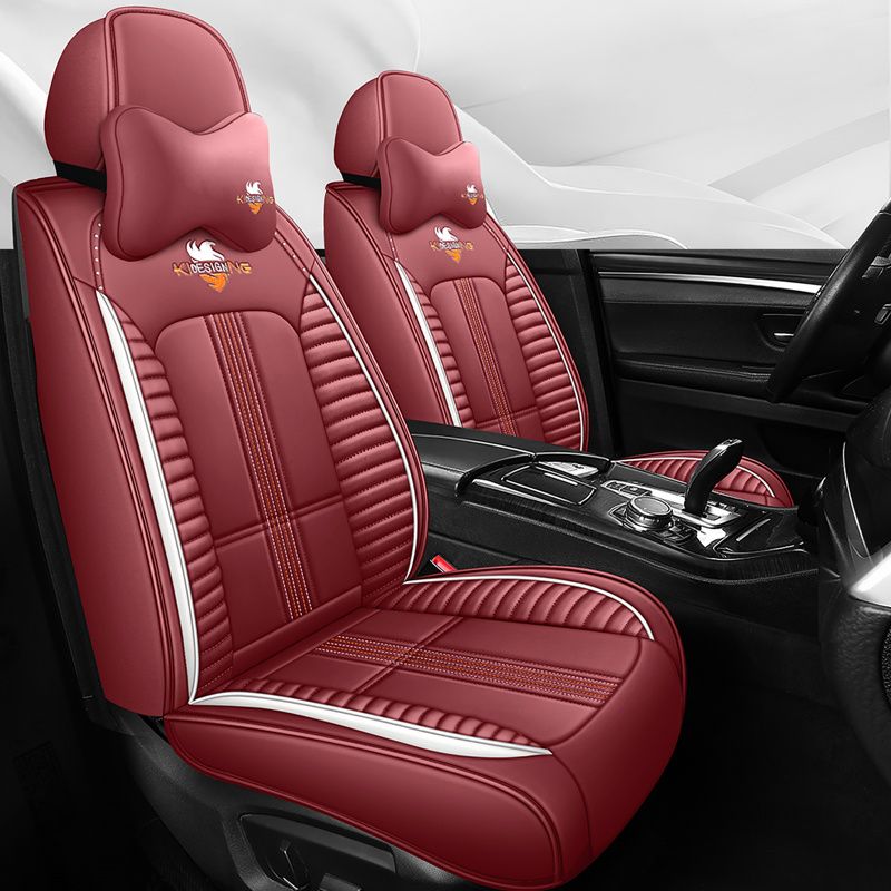 新着商品 吉利Vision S1用5人乗りPUレザーカーシートカバー 防水セダンSUV用PUレザーカーシートクッションフルセット 大容量バックストレージバッグ付きカードシートクッションプロテクターkLC