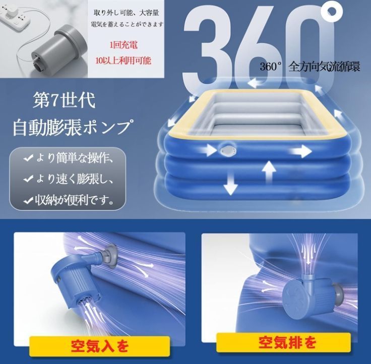家庭用プール 自動膨張