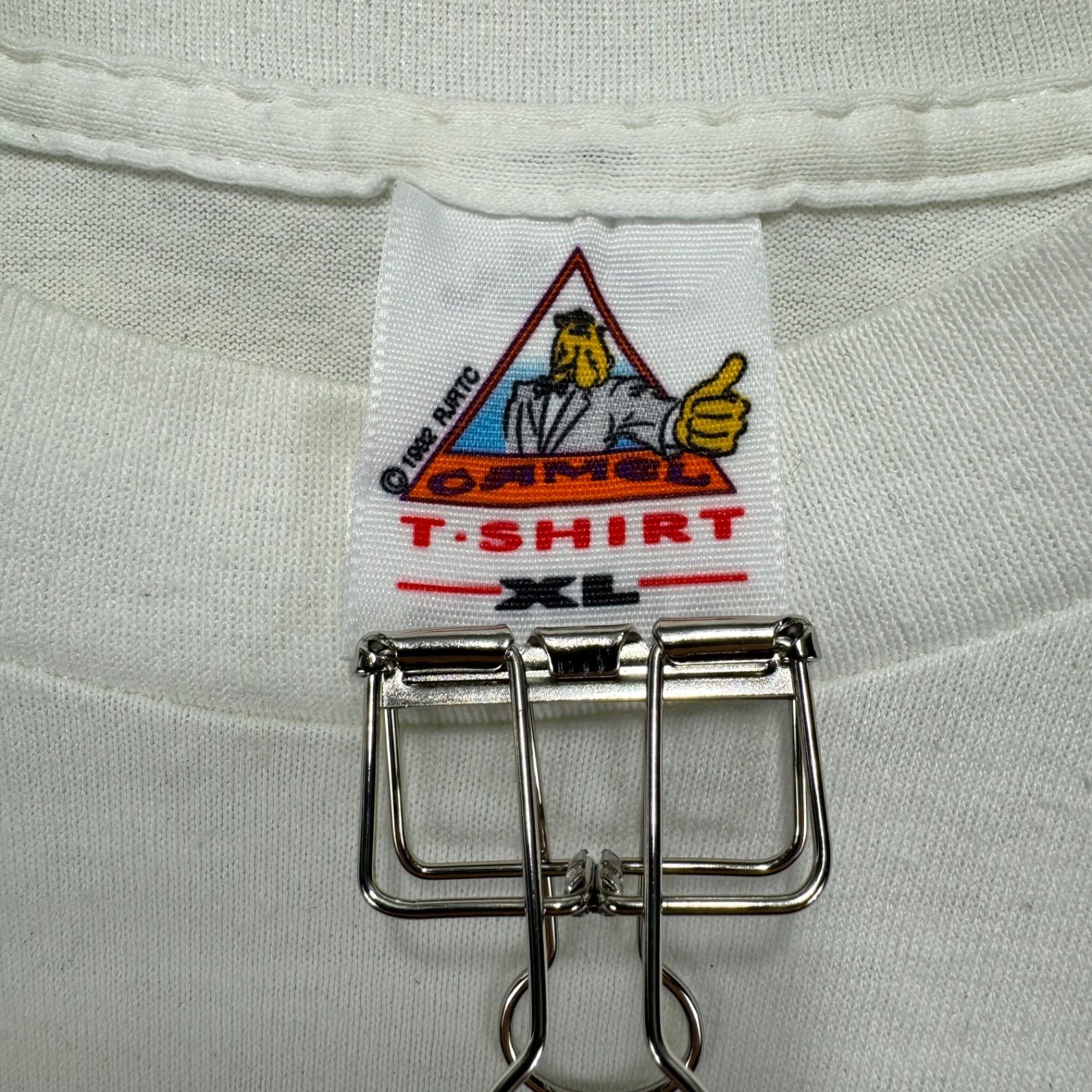 90s vintage 1991 CAMEL Logo Print T-shirt Tee USA製 キャメル T 