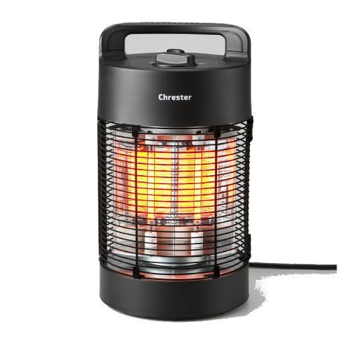 Chrester HEAT-Z-061B 遠赤外線防水ラウンドヒーター AC100V 最大600W(3段階切替) 防水仕様：IPX5 首振り機能付